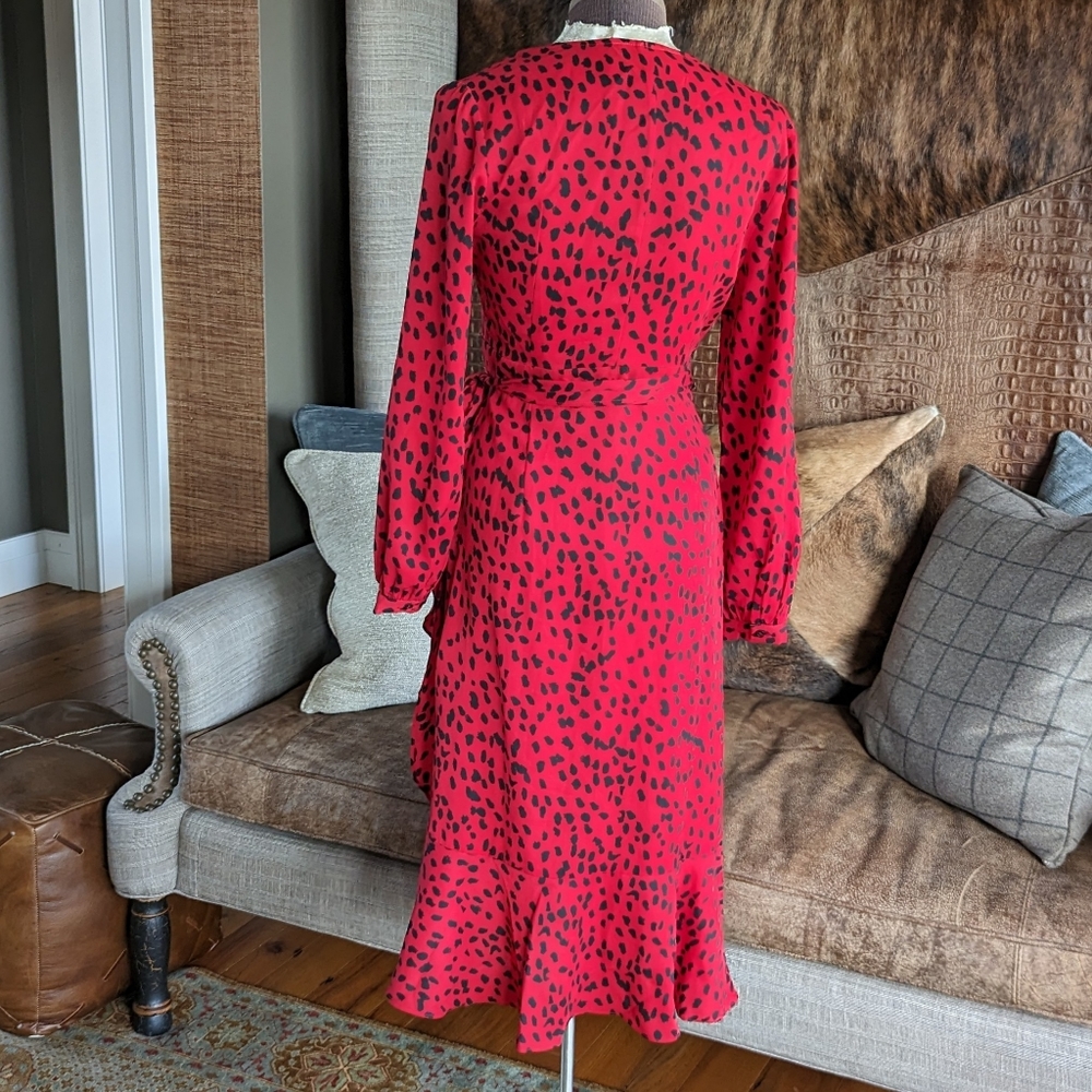 O.P.T. agatha spotted wrap dress M - Picture 9 of 10